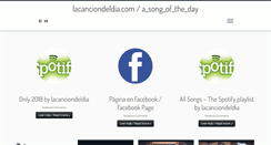 Desktop Screenshot of lacanciondeldia.com